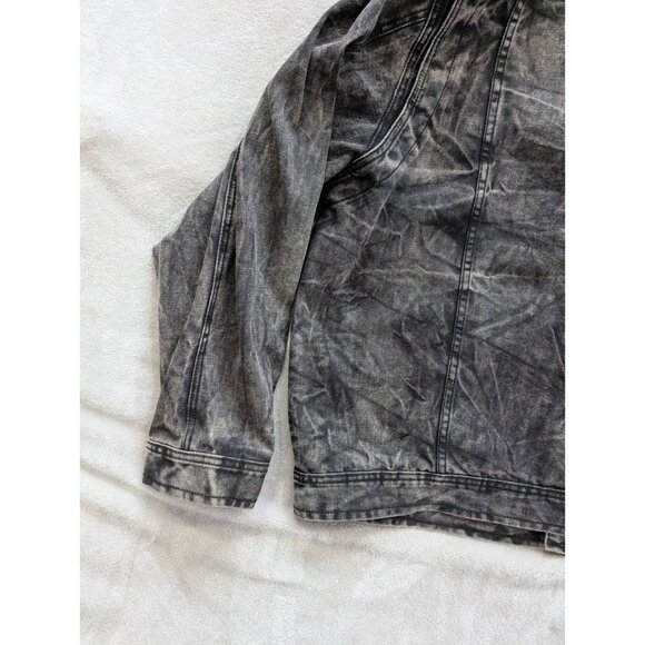 Mens RocaWear Denium Size 48 Black Grey Jacket Distressed Vintage RARE - Picture 14 of 15